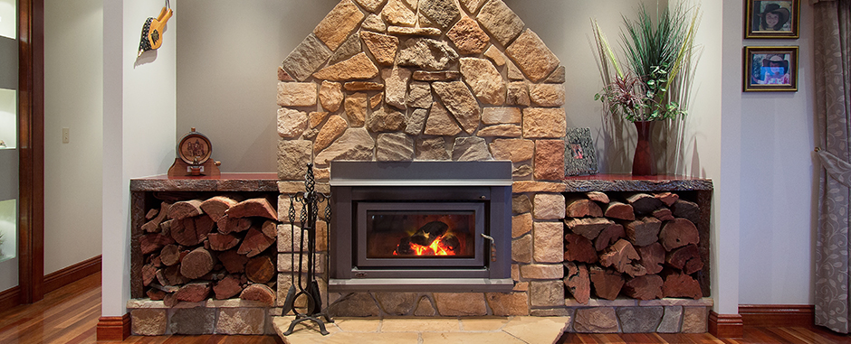 stone fire place builder